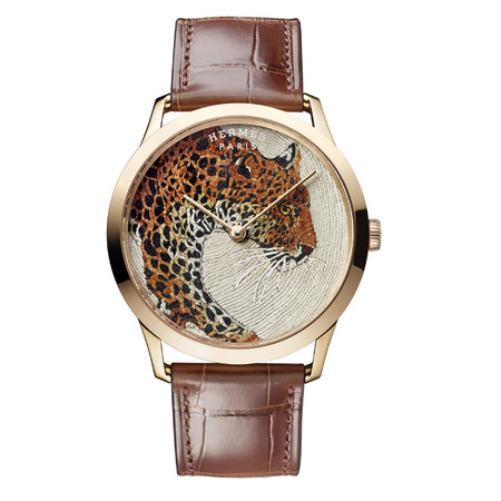 Hermes Slim d'Hermès Panthère 39.5mm  18K Rose Gold Men's Watch
