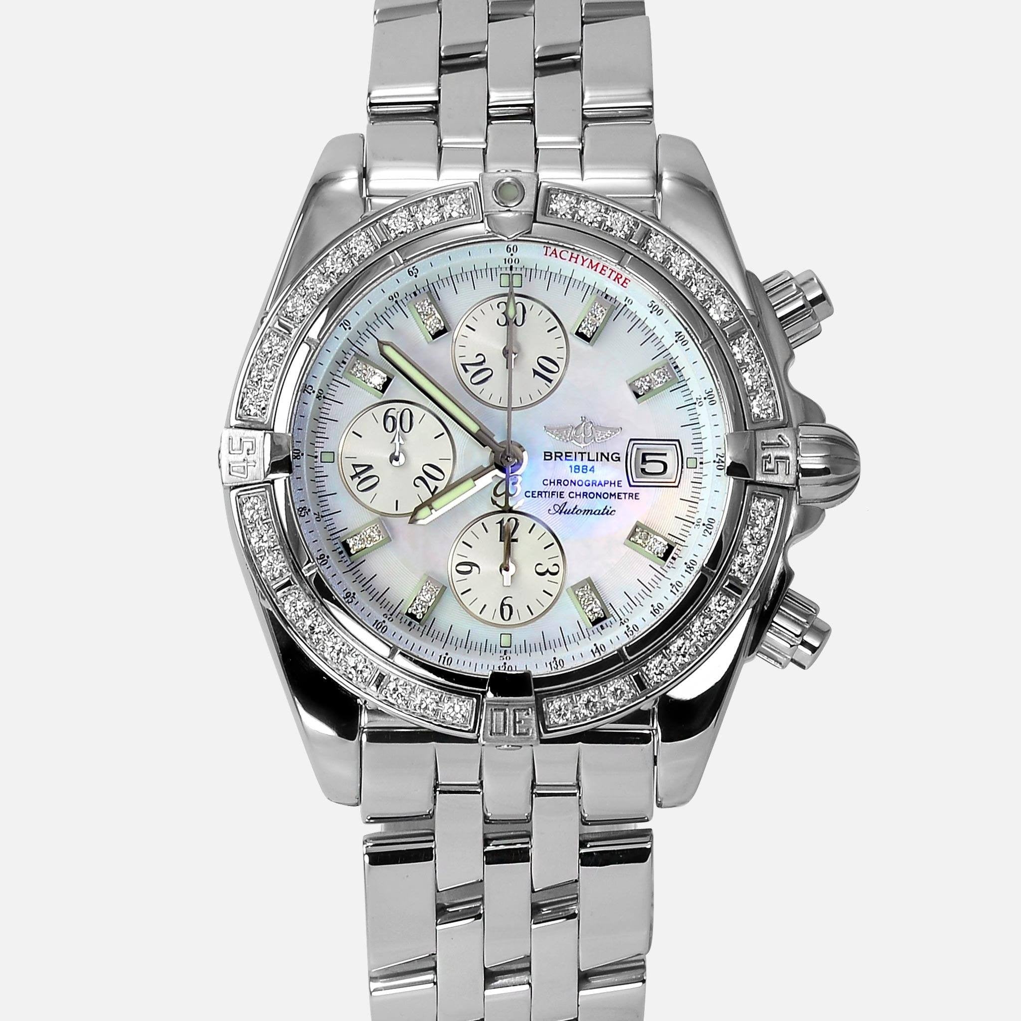 Breitling chronomat diamond clearance bezel