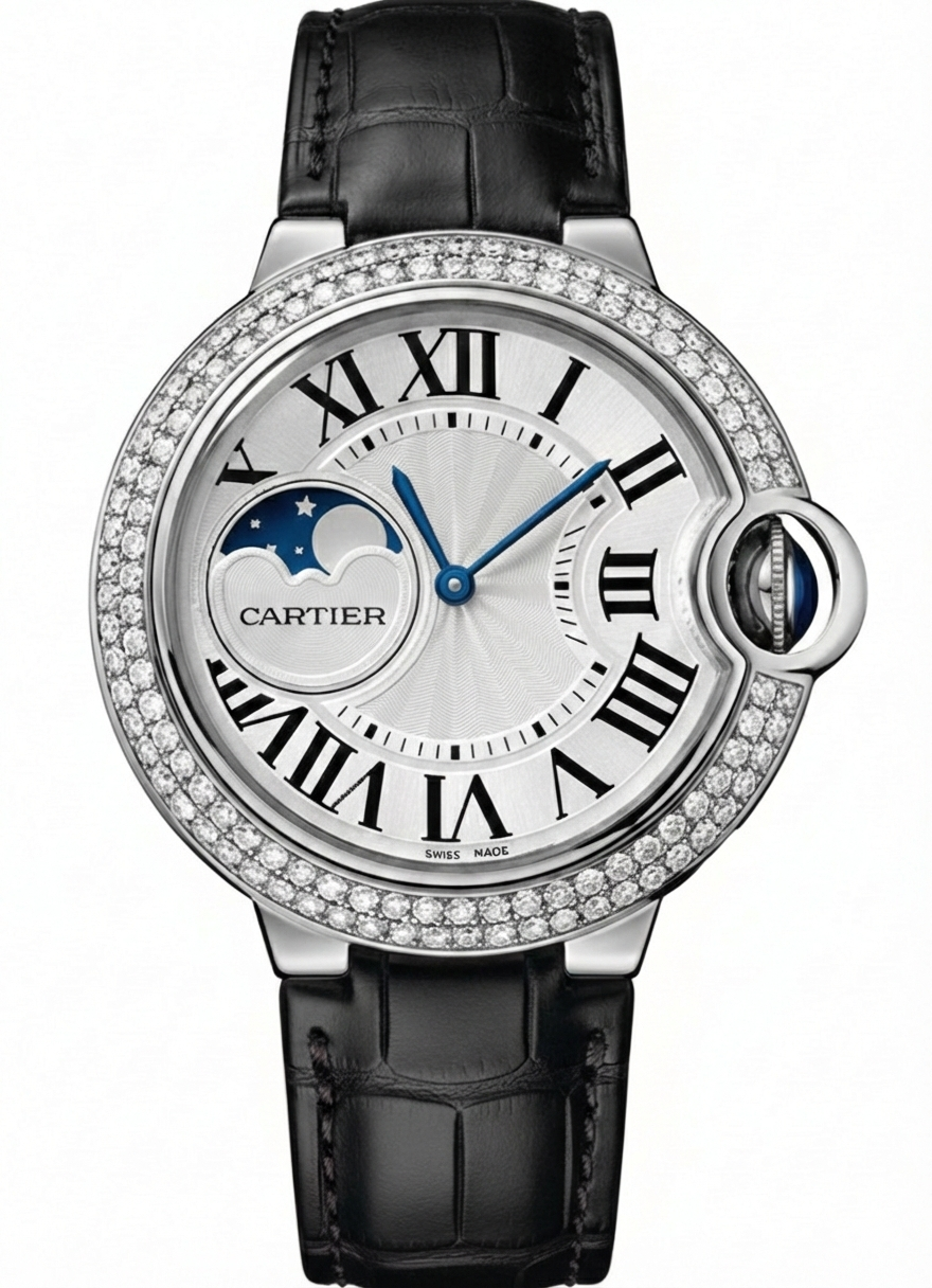 Cartier Ballon Bleu 37mm WJBB0028 18K White Gold Women's Watch