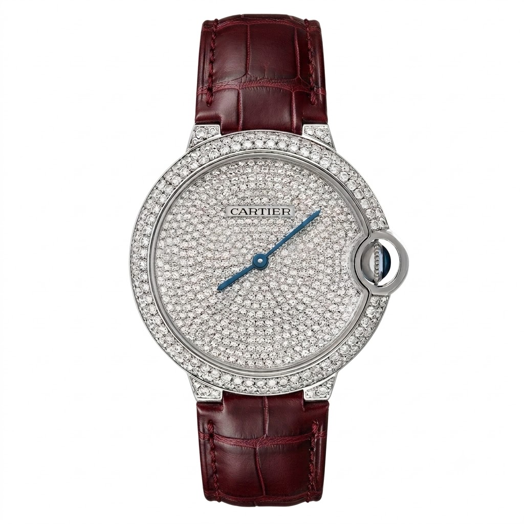 Cartier Ballon Blue 36mm WE902042 18K White Gold Women's Watch