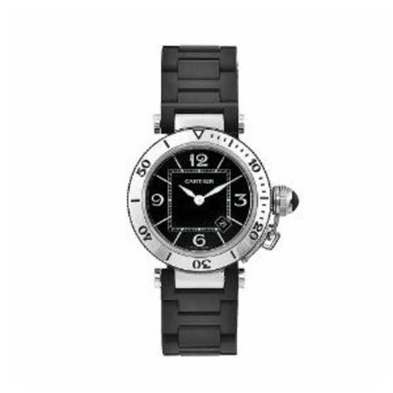 Cartier Pasha Seatimer 33mm W3140003 Stainless Steel Women's Watch