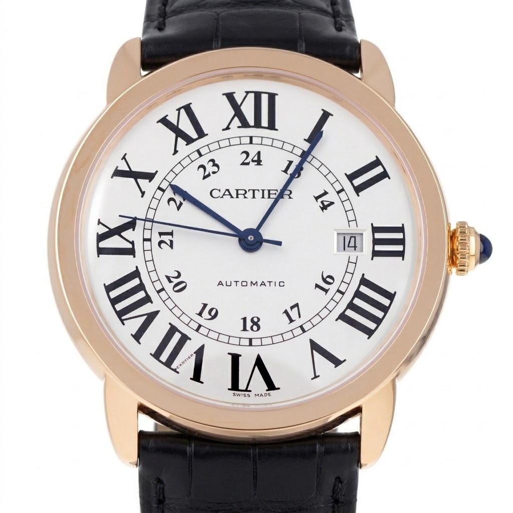 Cartier Ronde Solo XL 42mm W6701009 18K Rose Gold Men's Watch