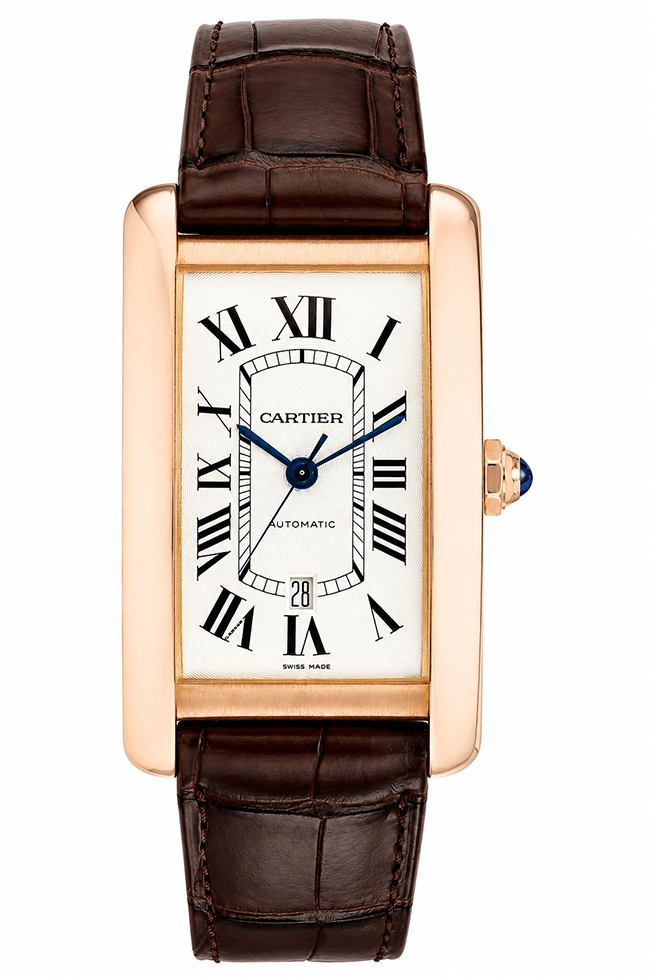 Cartier Tank Americaine XL 52x31mm W2609856 18K Rose Gold Men's Watch