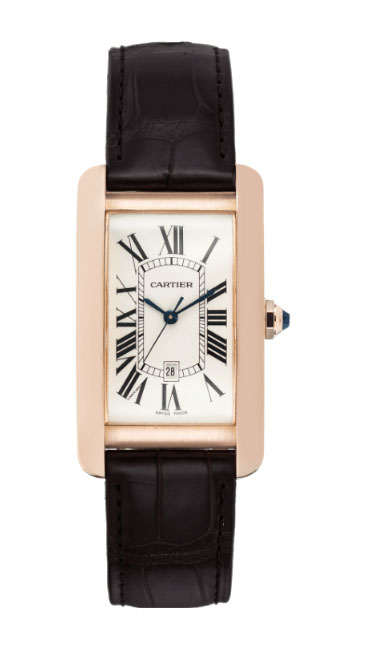 Cartier Tank Americane 26x44mm W2609156 18K Rose Gold Men's Watch