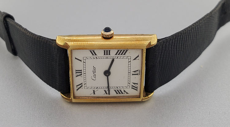 Men's Cartier Tank Louis Cartier in solid 18k Yellow Gold with