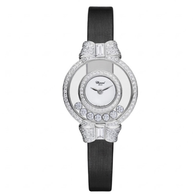 Chopard HAPPY DIAMONDS 25.5mm 205020-1202 18K White Gold Women's Watch