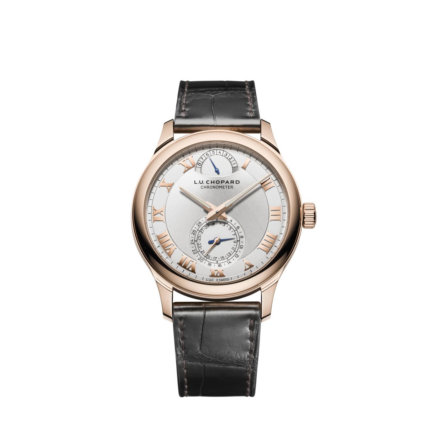 Chopard L.U.C. Quattro 43mm 161926-5001 18K Rose Gold Men's Watch