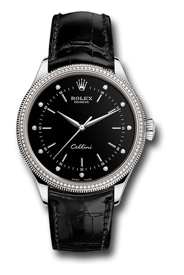 Rolex Cellini 39mm 50609 18K White Gold Men's Watch