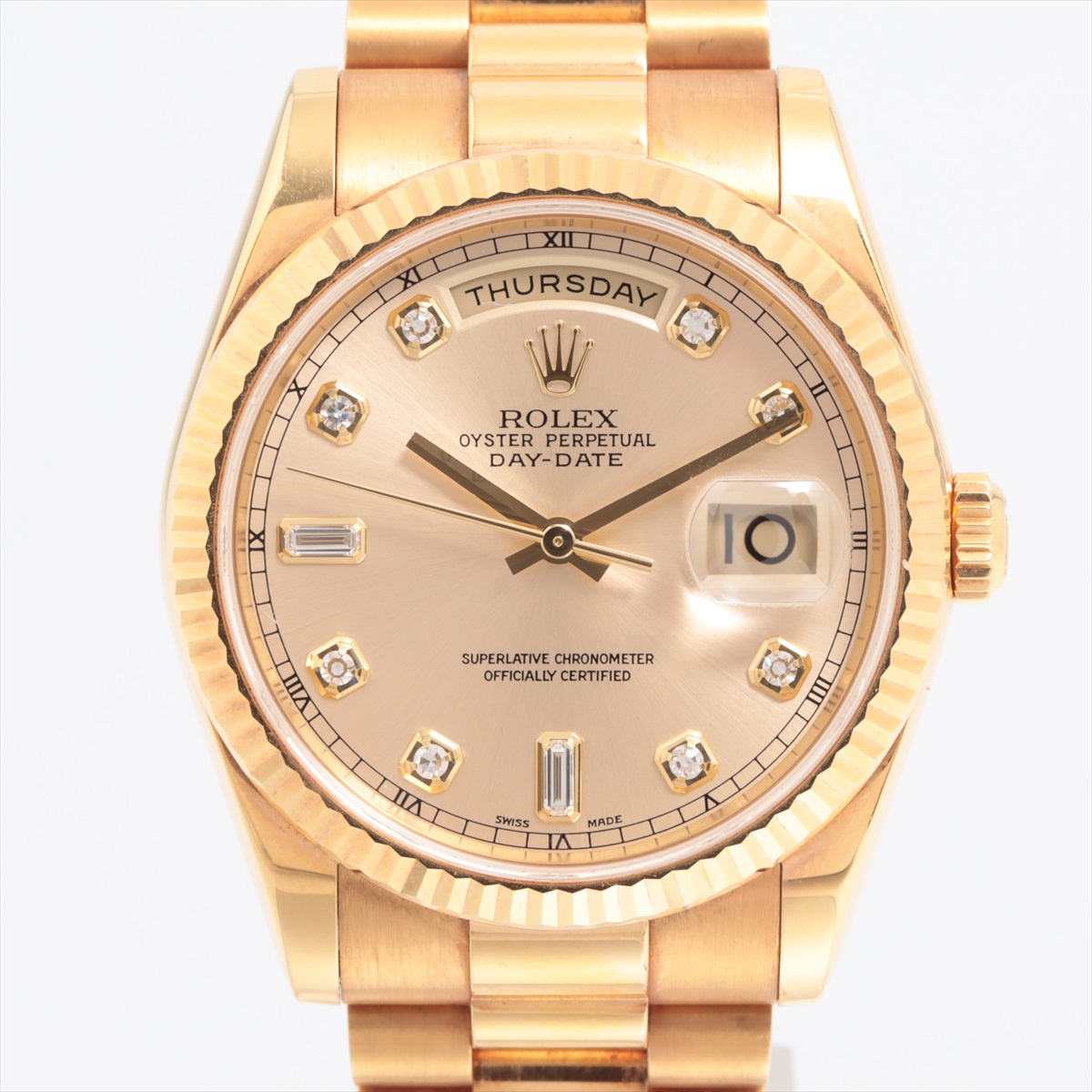 Rolex Day-Date 36mm 118238 18K Yellow Gold Men's Watch | Swiss 