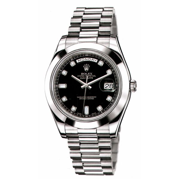 Beliggenhed Mejeriprodukter ekstensivt Rolex Day-Date 41mm 218206 Platinum Men's Watch - Swiss Made Corp...