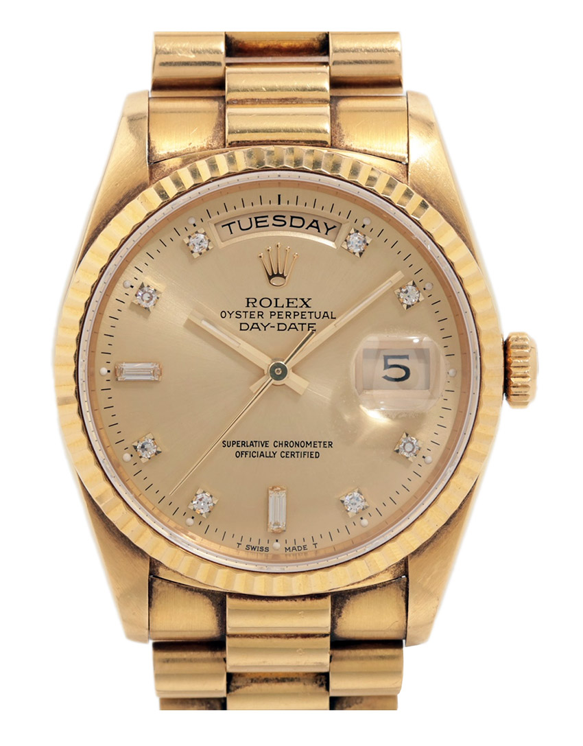 Rolex Day-Date 36mm 18238 18K Yellow Gold Men's Watch