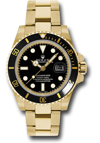 Rolex Submariner 18K Yellow Gold Men's Watch