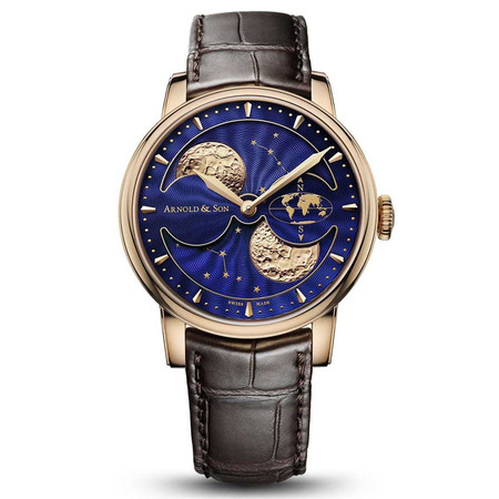 Arnold & Son Double Hemisphere Perpetual Moon 42mm 1GLAR.U03A.C122A 18K Rose Gold Men's Watch