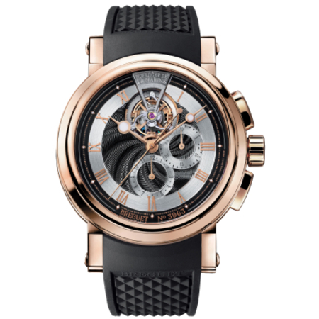 Breguet Marine Tourbillon Chronograph  42mm 5837BR/92/5ZU 18K Rose Gold Men's Watch