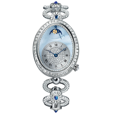 Breguet Reine de Naples Power Reserve 30.45mmX38.5mm 8909BB/VD/J29.DDD0 18K White Gold Women's Watch