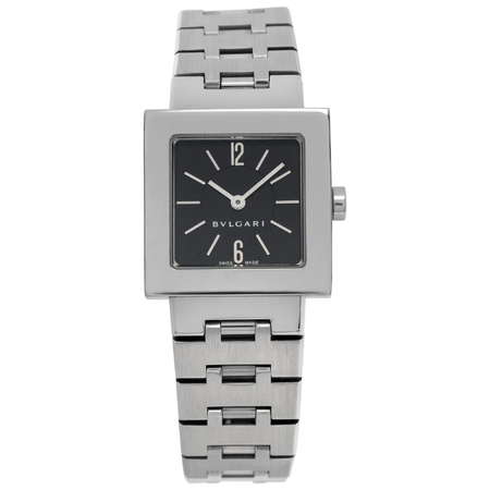 Bulgari/Bvlgari Quadrato 22mm SQ 22 SS Stainless Steel Women's Watch