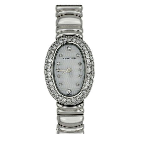 Cartier Baignoire 18x24mm 2369 18K White Gold Women's Watch