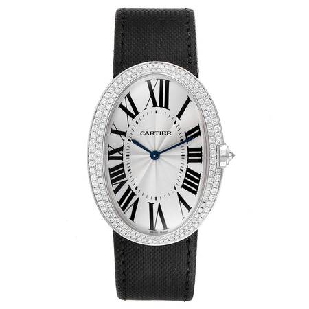 Cartier Baignoire 33x44mm WB520009 18K White Gold Women's Watch