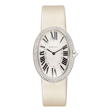 Cartier Baignoire 33x44mm WB520009 18K White Gold Women's Watch