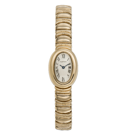 Cartier Baignoire Mini  18x25mm W15109D8 18K Yellow Gold Women's Watch