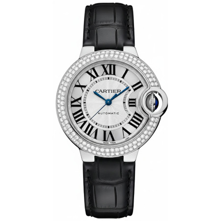 Cartier Ballon Bleu 33mm WE902037 18K White Gold Unisex Watch