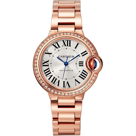 Cartier Ballon Bleu 33mm  WJBB0063 18K Rose Gold Women's Watch