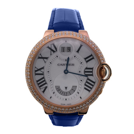 Cartier Ballon Bleu Dual Time Zone 38.5mm WE902019 18K Rose Gold Unisex Watch