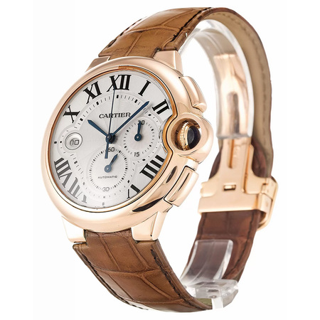 Cartier Ballon Bleu 47mm W6920009 18K Rose Gold Men's Watch