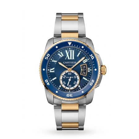 Cartier Calibre 42mm W2CA0008 18K Rose Gold Men's Watch