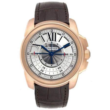 Cartier Calibre Central Chronograph 45mm W7100004 18K Rose Gold Men's Watch