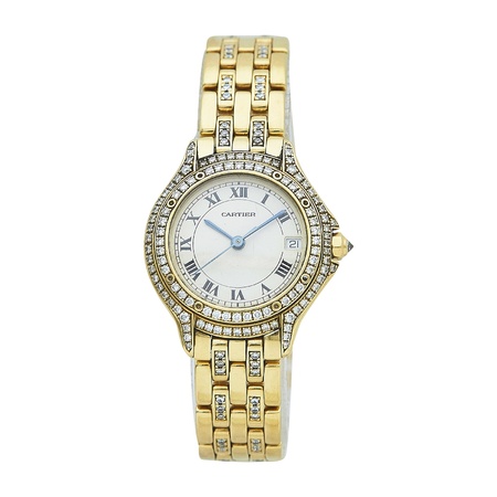 Cartier Cougar Panther 26mm 8879 18K Yellow Gold Women's Watch