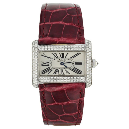 Cartier Divan 31x25mm 2613 18K White Gold Women's Watch