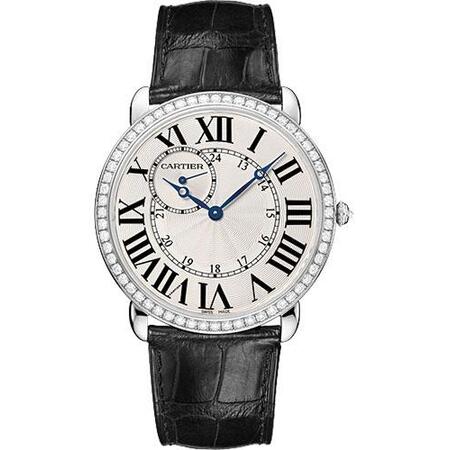 Cartier Ronde Louis 42mm WR007002 18K White Gold Unisex Watch
