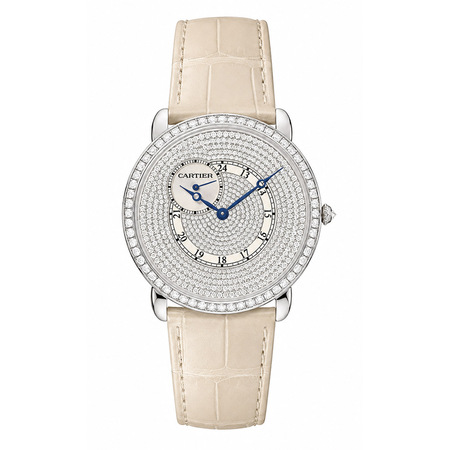 Cartier Ronde Louis 42mm WR007003 18K White Gold Unisex Watch