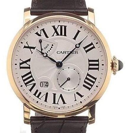 Cartier Rotonde Date Power Reserve 42mm W1556203 18K Rose Gold Men's Watch