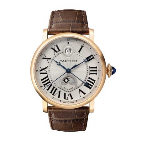 Cartier Rotonde Large Date Second Time-Zone 42mm W1556220 18K Rose Gold Unisex Watch