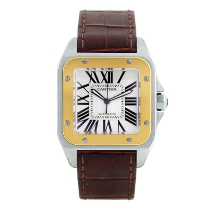 Cartier Santos 100 51.1mmx41.3mm W20072X7 18K Yellow Gold/Stainless Steel Men's Watch