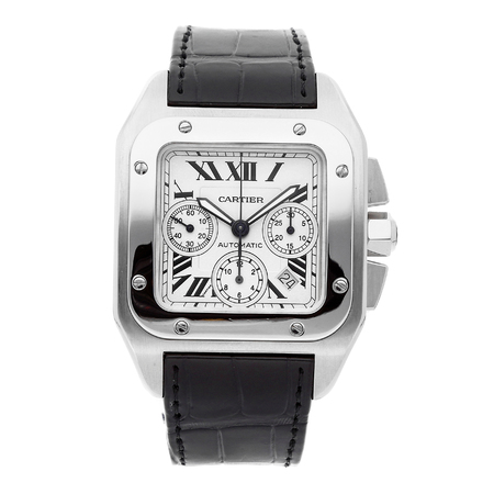 Cartier Santos 100 Chronograph XL 42mm W20090X8 Stainless Steel Men's Watch