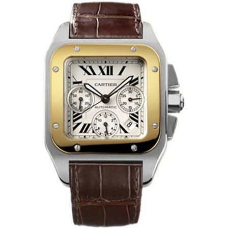 Cartier Santos 100 55.2x41.5mm W20091X7 Stainless Steel Men's Watch