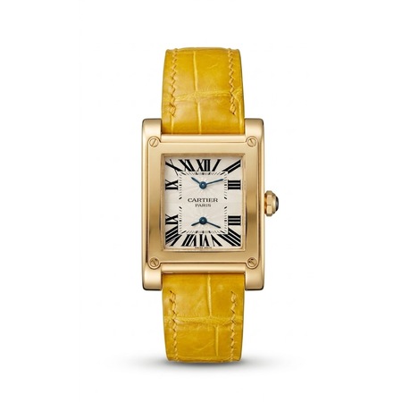 Cartier Tank à Vis Dual Time 28x40mm W1537651 18K Rose Gold Unisex Watch