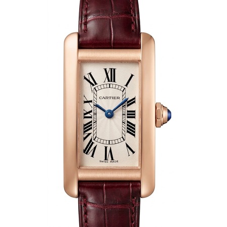Cartier Tank Américaine 19x34.8mm W2607456 18K Rose Gold Unisex Watch