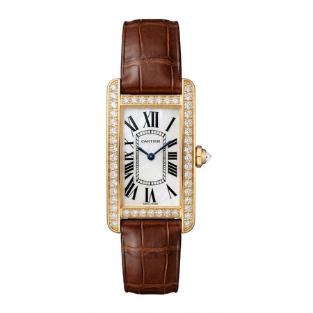 Cartier Tank Americaine 19x35mm WB707231 18K Yellow Gold Men's Watch