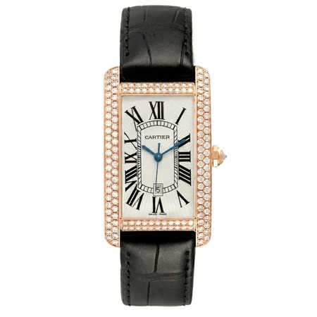 Cartier Tank Américaine 26x45mm WB704851 18K Rose Gold Women's Watch
