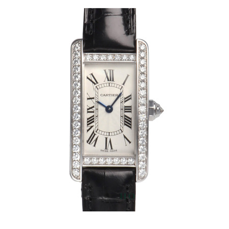 Cartier Tank Americaine 35mmX19mm WJTA0003 18K White Gold Women's Watch