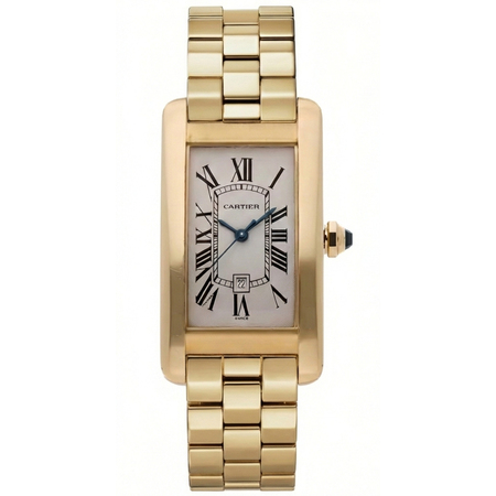 Cartier Tank Americaine Midsize 23x33mm W2603556 18K Yellow Gold Unisex Watch
