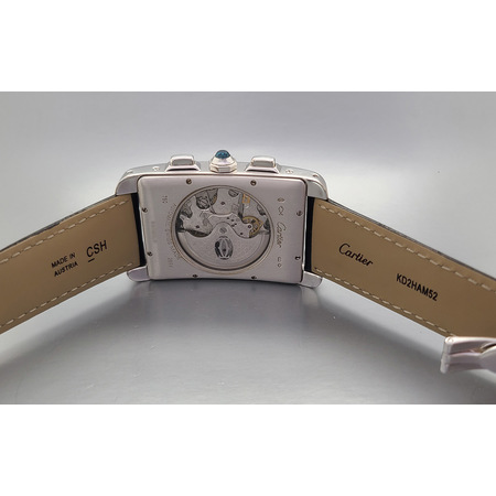 Cartier Tank Americaine XL Chronograph 52.0x31.1mm W2609456 18K White Gold Men's Watch