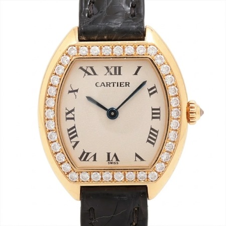Cartier Tonneau 24X28mm WA501051 18K Yellow Gold Women's Watch