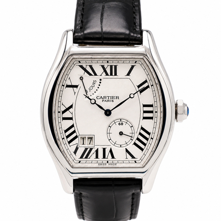 Cartier Tortue XL 8-Day Power Reserve 38x49mm W1547451 18K White Gold Men's Watch