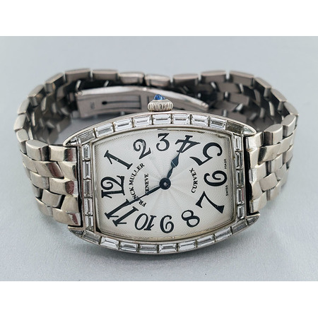 Franck Muller Cintree Curvex 24mmx34mm 1752 QZ BAG 18K White Gold