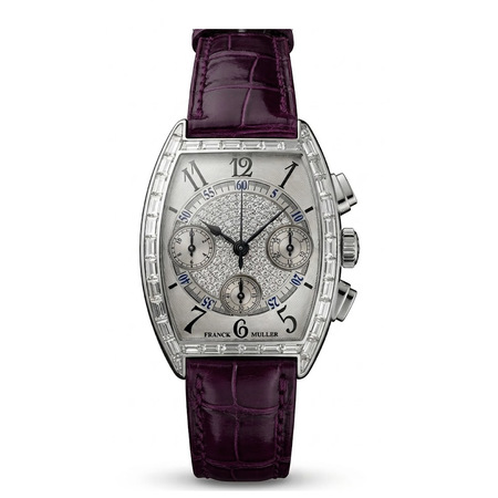 Franck Muller Cintree Curvex Chronograph 29mm 7501 C C BAG 18K White Gold Women's Watch